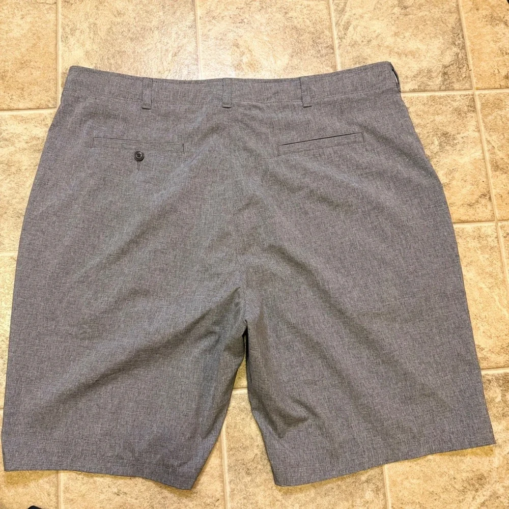 Ben Hogan Mens 44 Heather Grey Performance Golf Shorts Stretch Flat Front WT4414